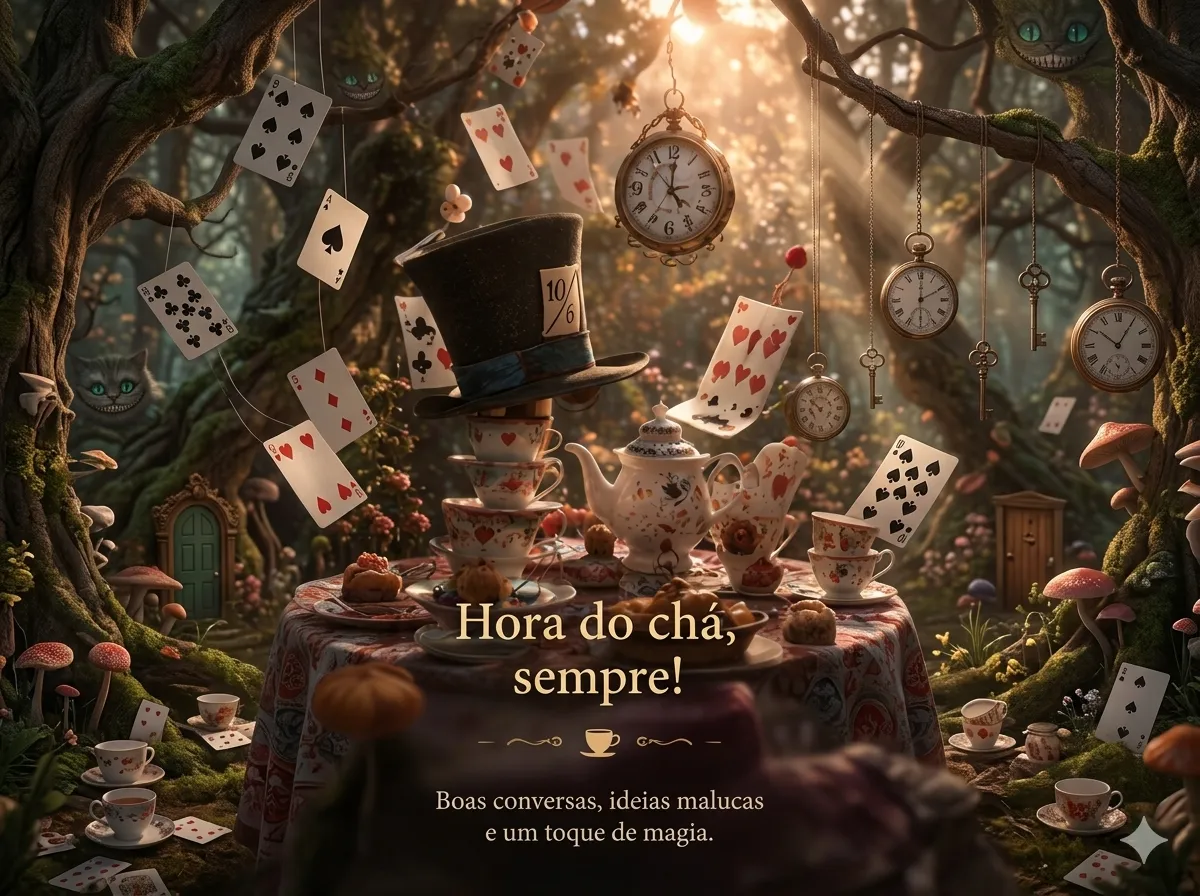 card hora do chá